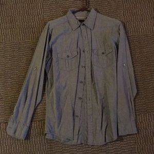 J. Ferrar Large Dark Blue Button Down Shirt
